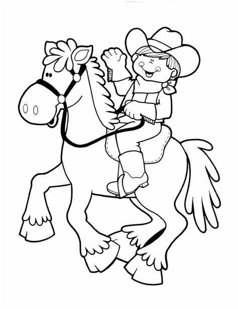 cowgirl coloring pages|Free & Easy To Print Cowboy Coloring Pages